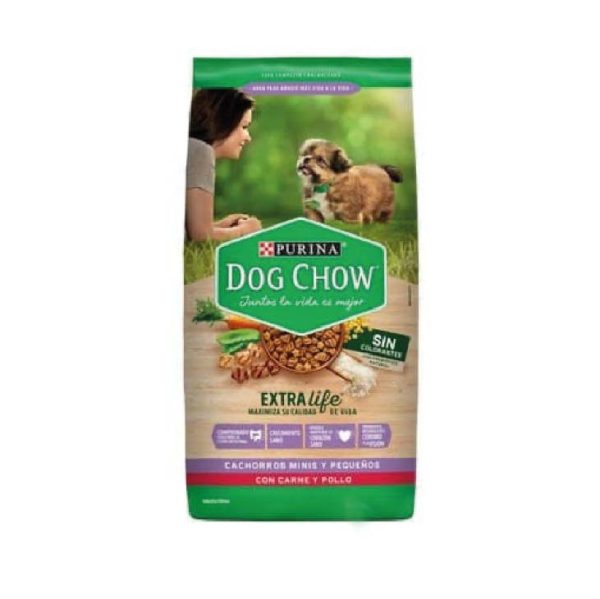 DOG CHOW CACHORRO MINIS Y PEQUEÑOS SABOR CARNE Y POLLO 24 K